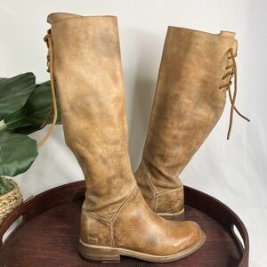Bed Stu Manchester Tall Riding Boots Rustic Tan Size 7 Soft Leather Cobbler Boho